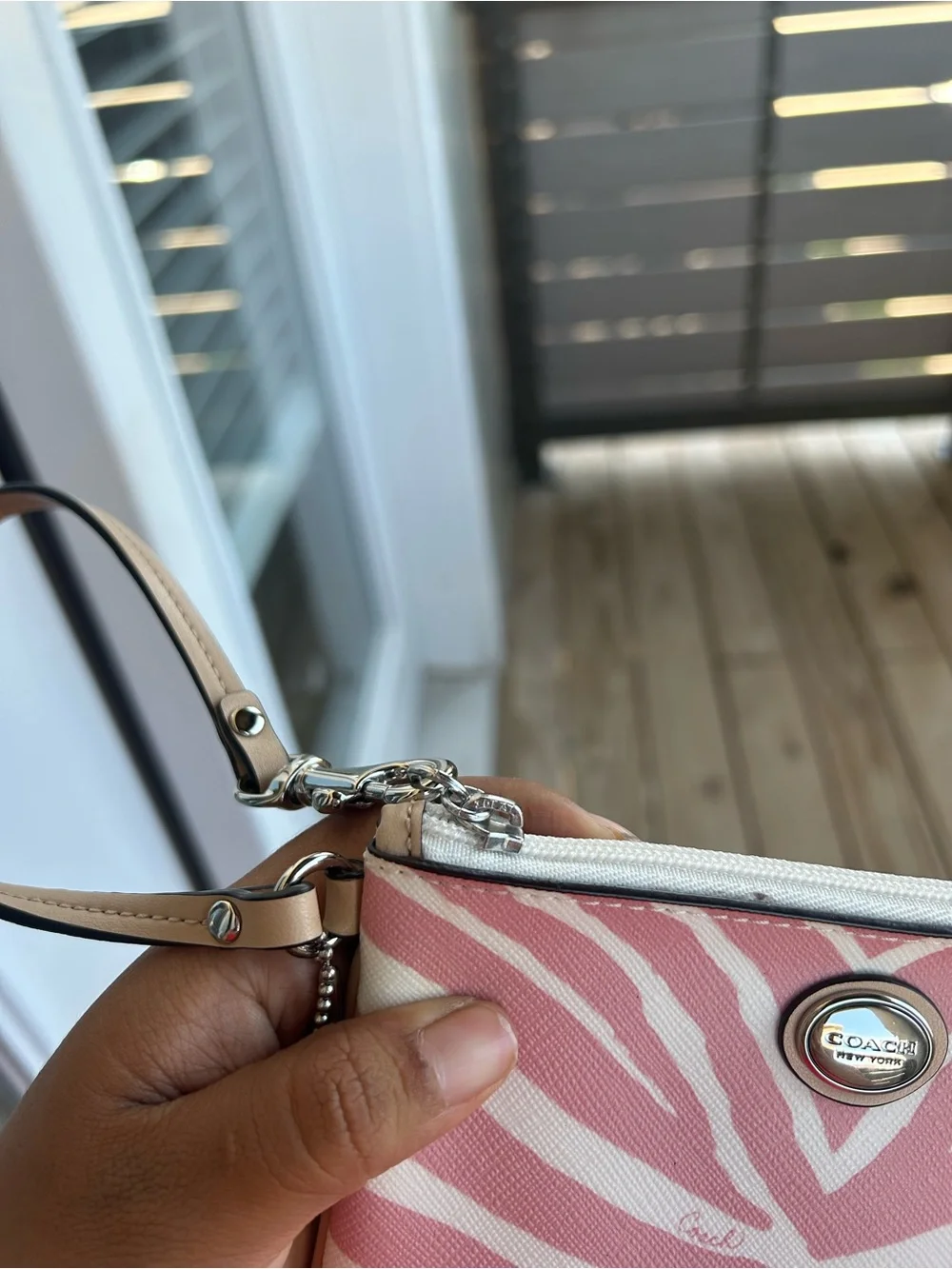 Coach Y2K Zebra-Print Wristlet